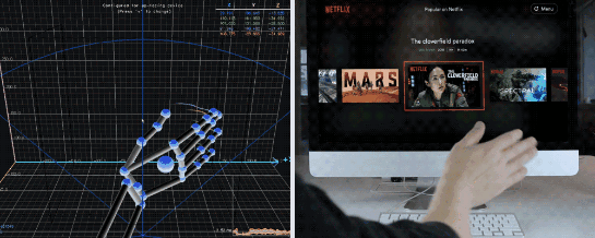 an illustration of navigating Netflix with a gesture